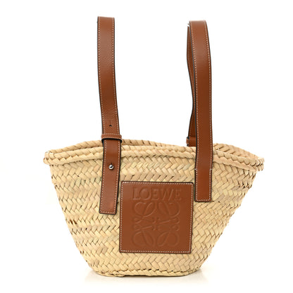 Loewe Raffia Small Basket Tote Bag Natural Tan 1 of 10