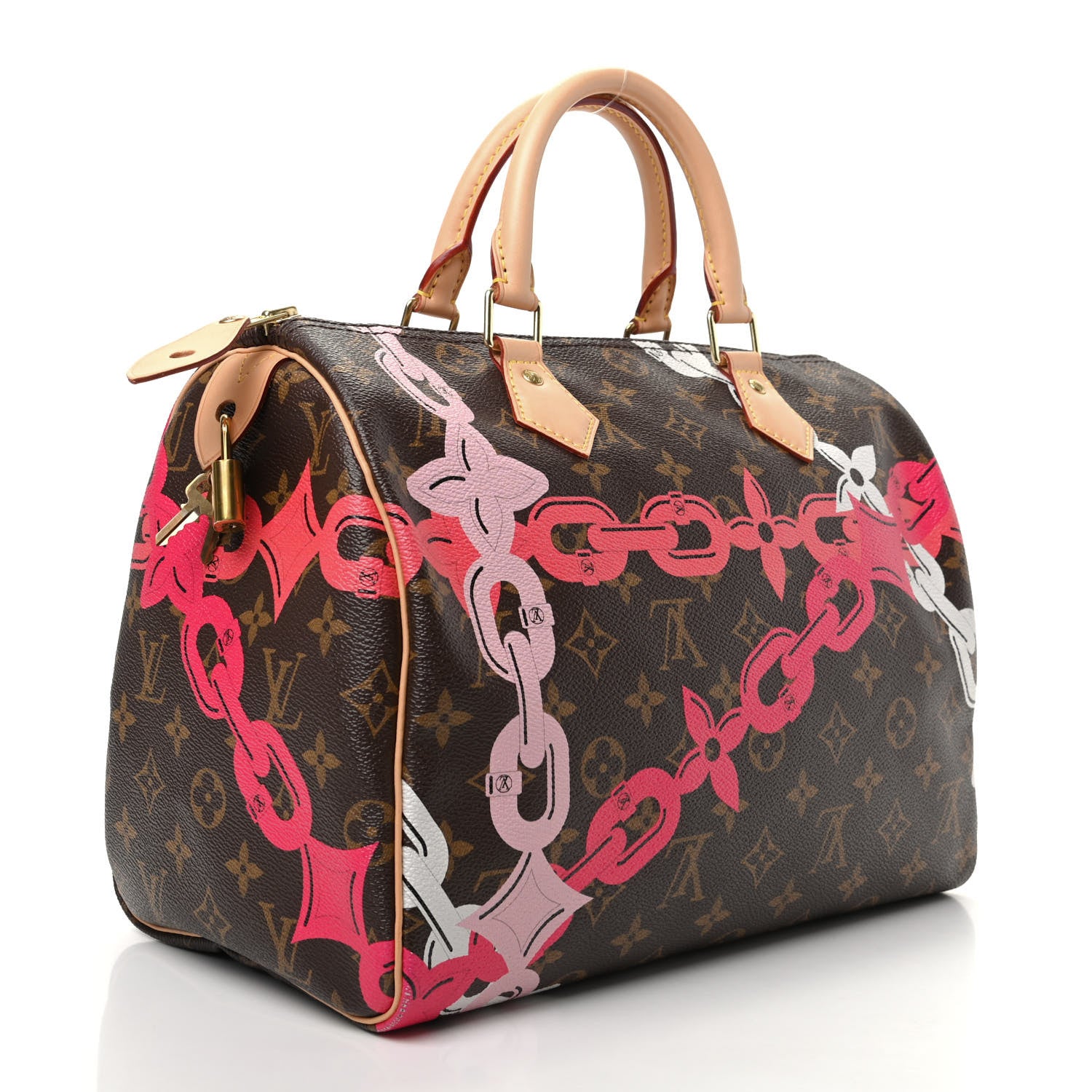 Louis Vuitton Monogram Bay Speedy 30 Rose Ballerine Poppy 3 of 11