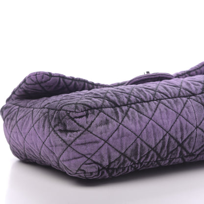 Chanel Denim Quilted Denimpression Flap Purple Black 8 of 10