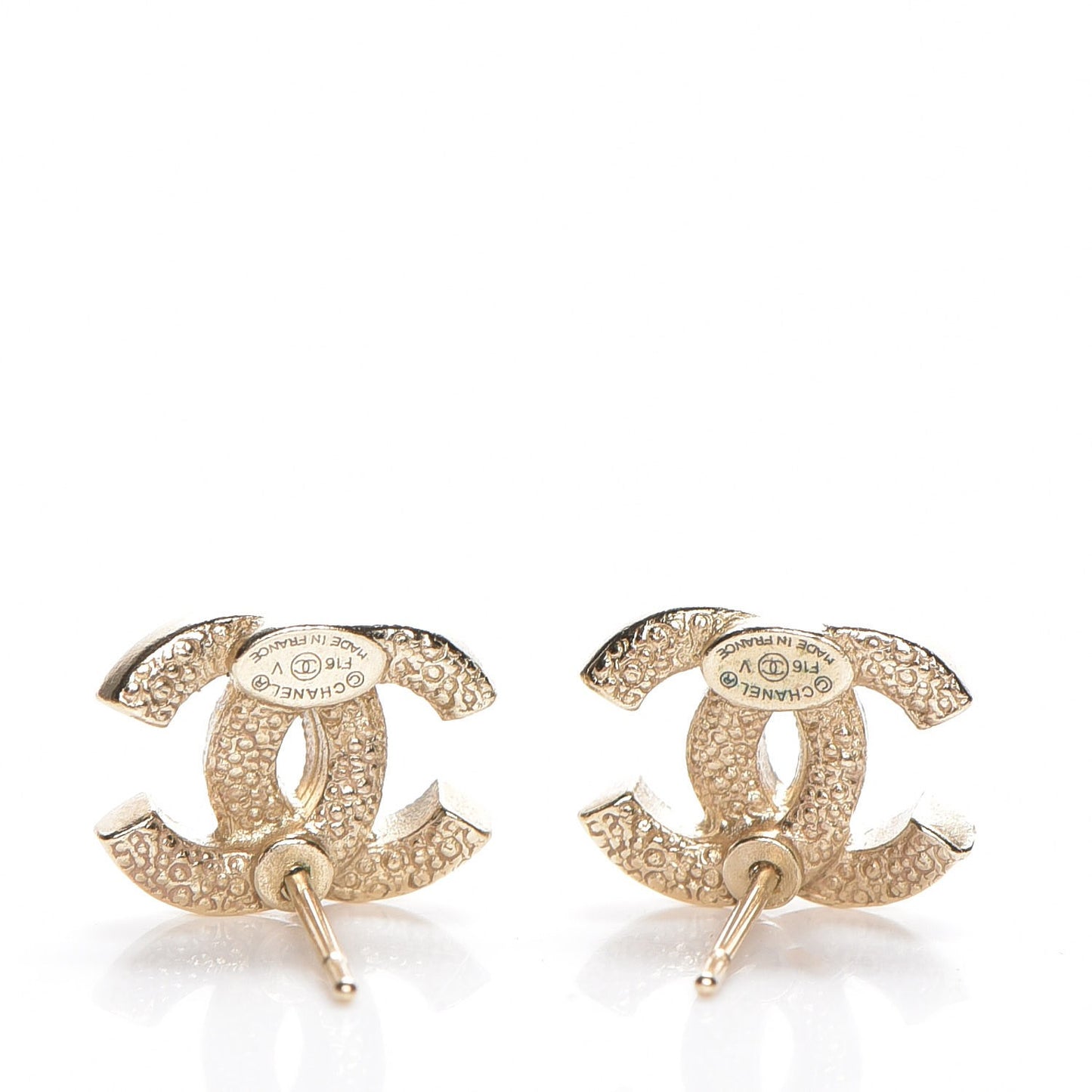 Crystal Timeless CC Earrings Gold Light Purple