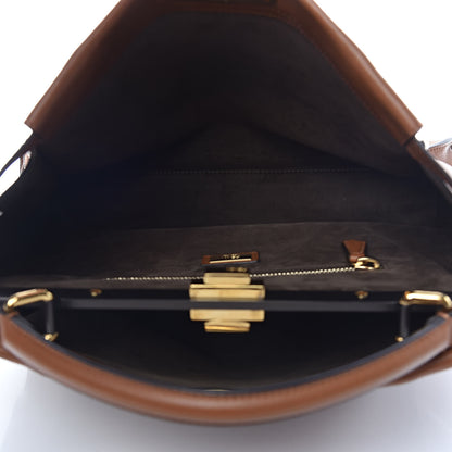 Fendi Vitello Dolce Large Peekaboo Iconic Satchel Corteccia 6 of 10