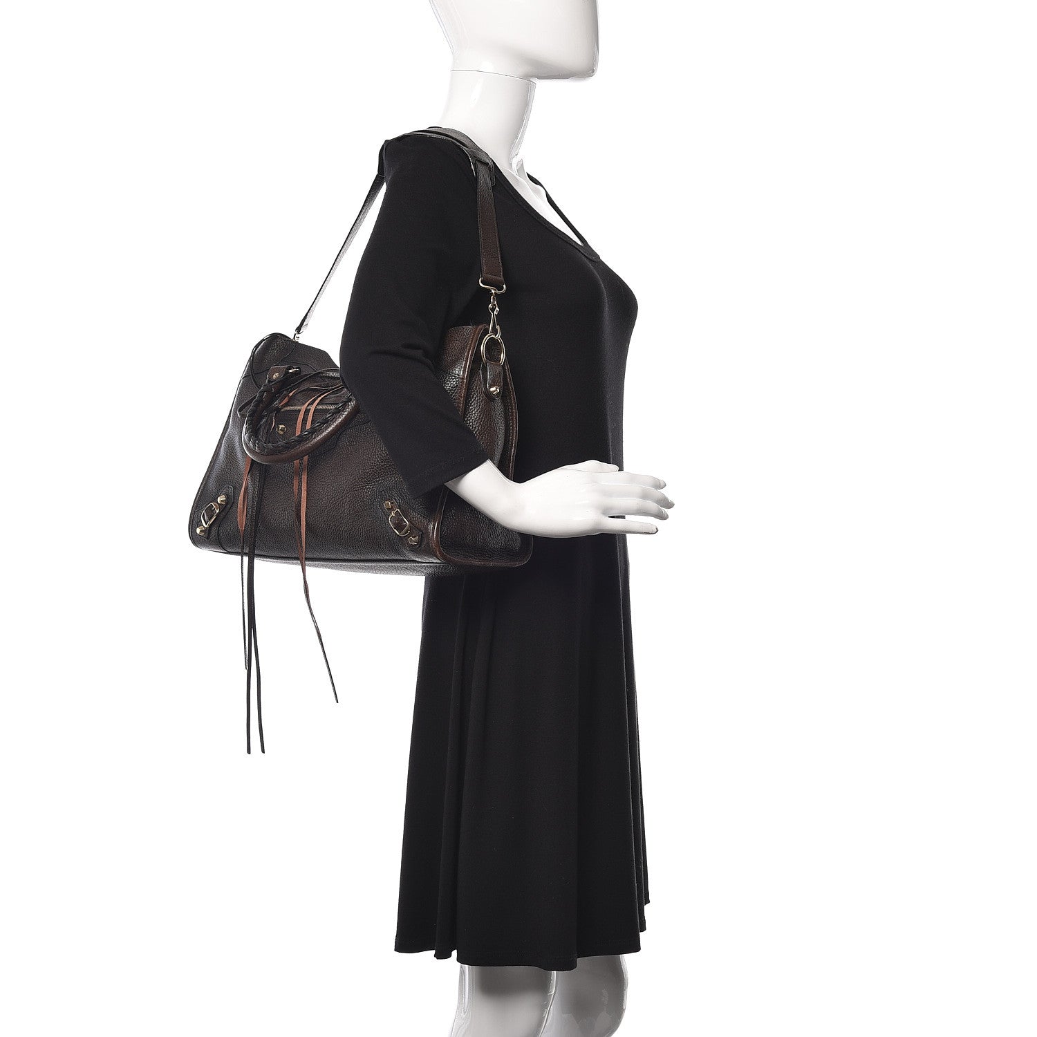 Balenciaga Vibrato Calfskin Classic Gold Hardware City Ombre Marron 2 of 11