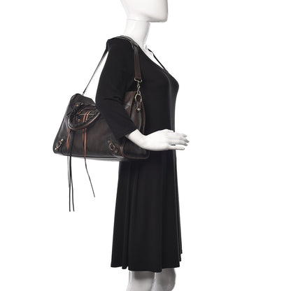 Balenciaga Vibrato Calfskin Classic Gold Hardware City Ombre Marron 2 of 11