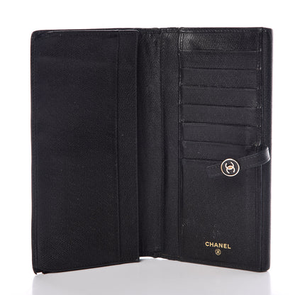 Chanel Grained Calfskin CC Button Wallet Black 5 of 18