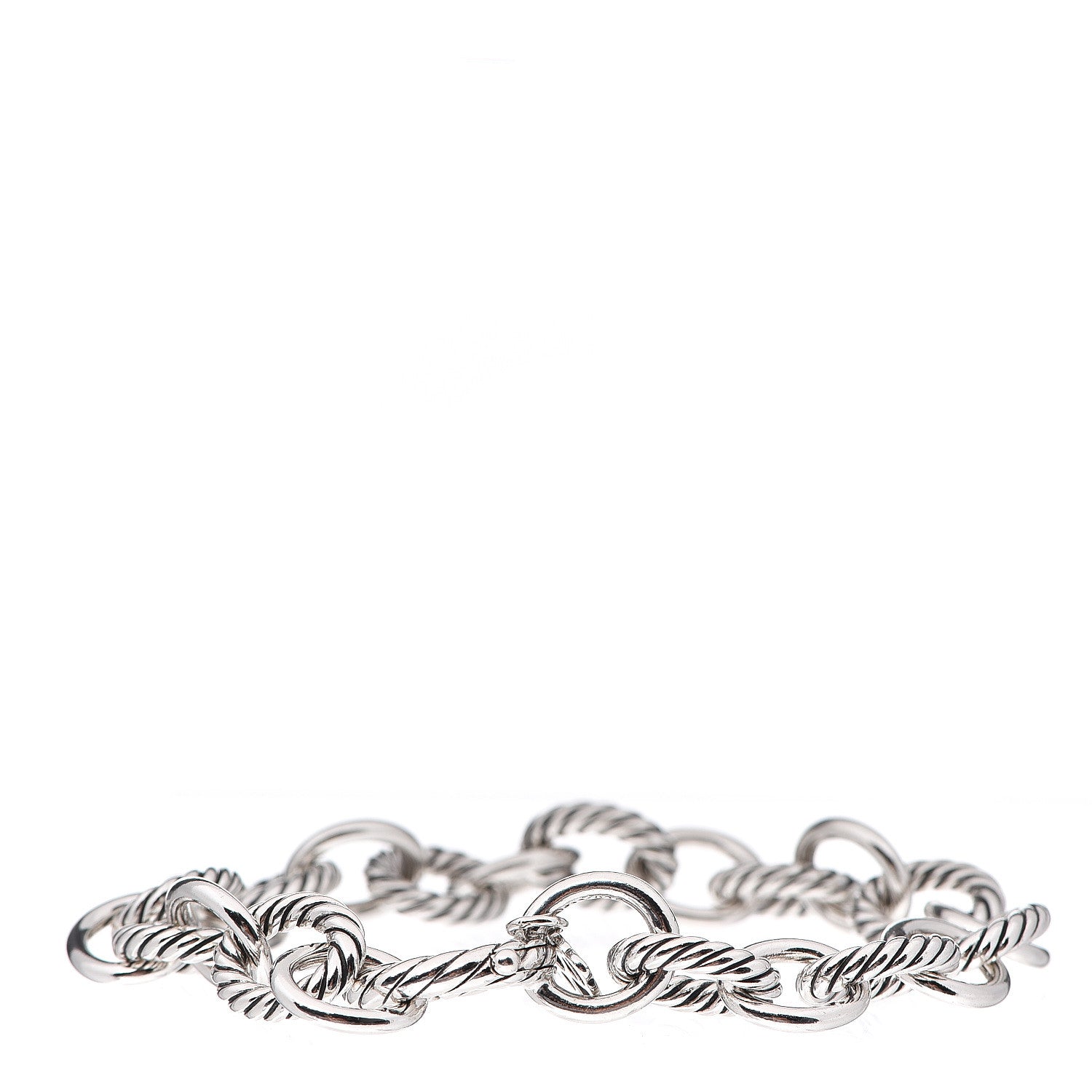 David Yurman Sterling Silver 10mm Medium Oval Link Bracelet 2 of 3