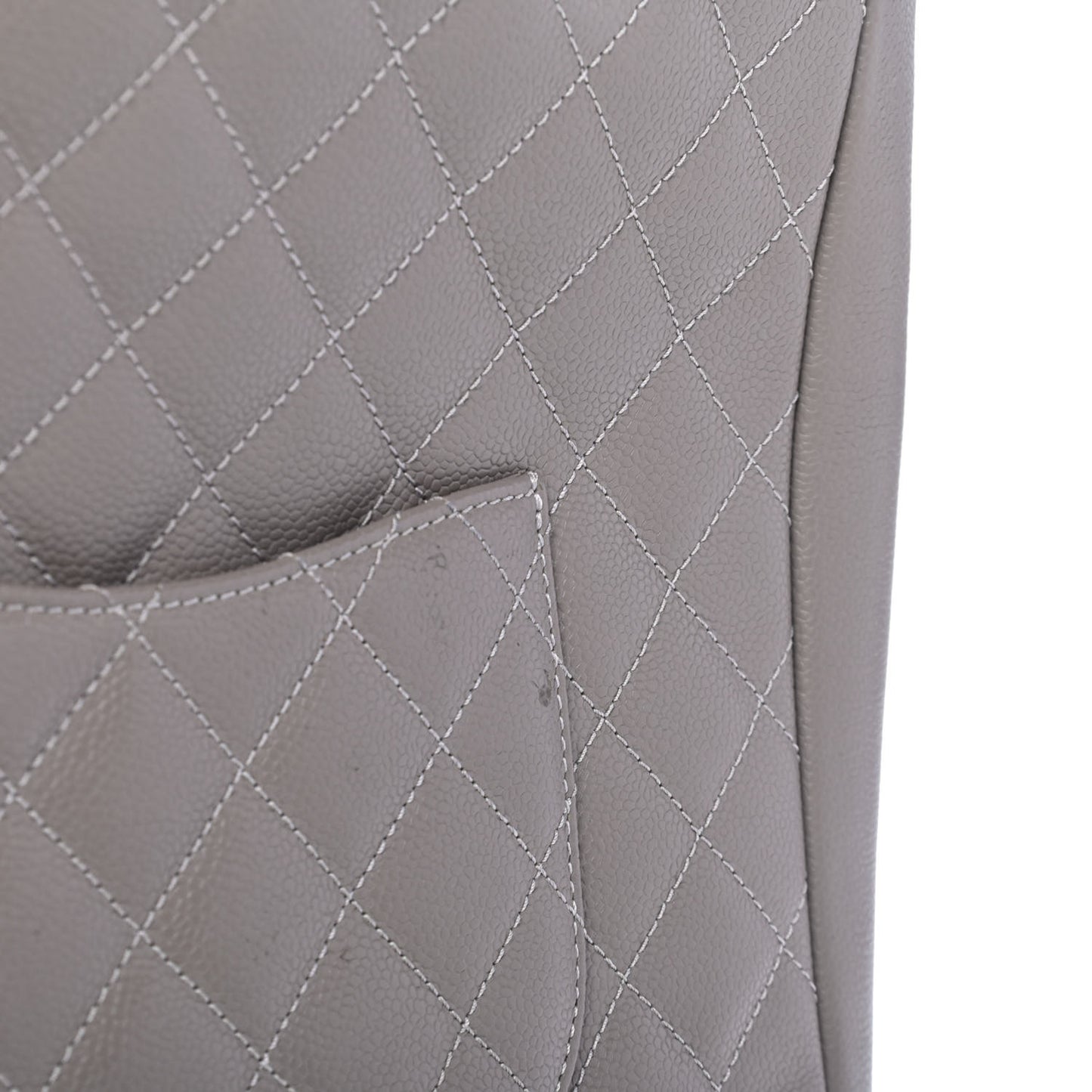 Caviar Quilted Vertical Grand Shopping Tote GST Grey
