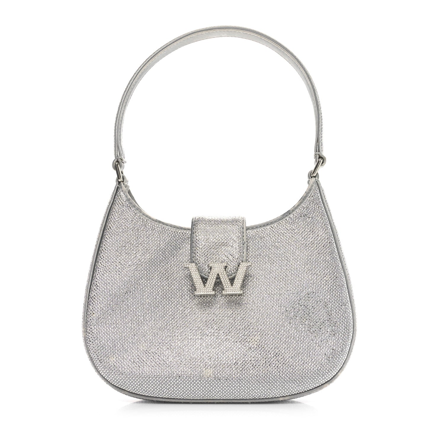 Mesh Crystal Rhinestone Small Legacy Hobo Alloy