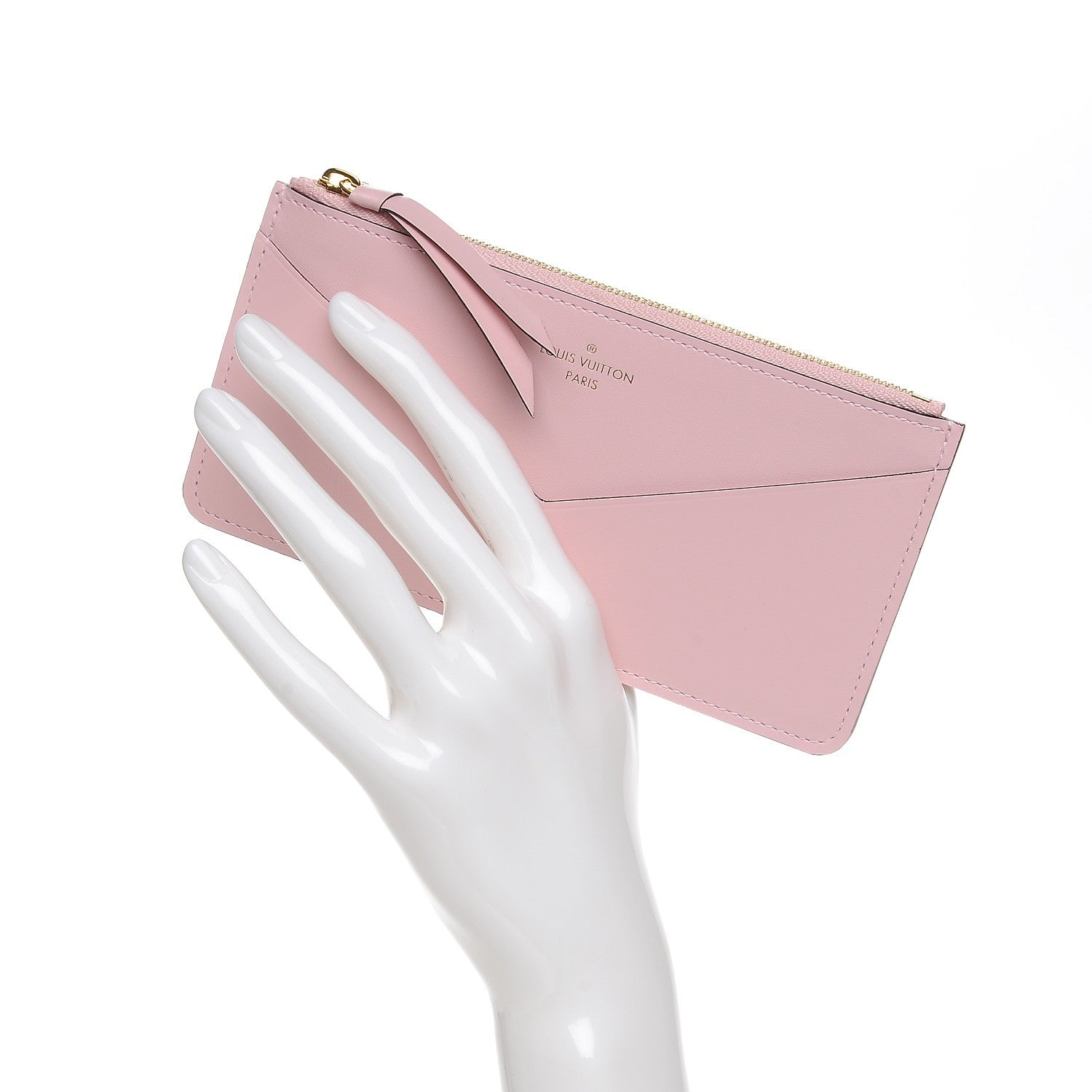 Louis Vuitton Calfskin Jeanne Wallet Zippered Insert Rose Ballerine 2 of 7