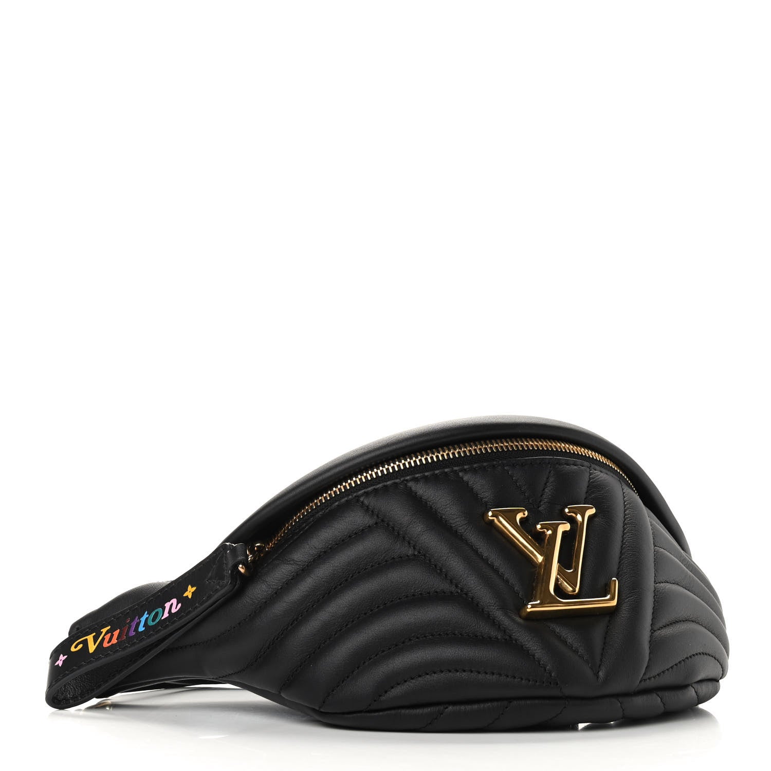 Louis Vuitton Calfskin Quilted New Wave Bumbag Black 4 of 8