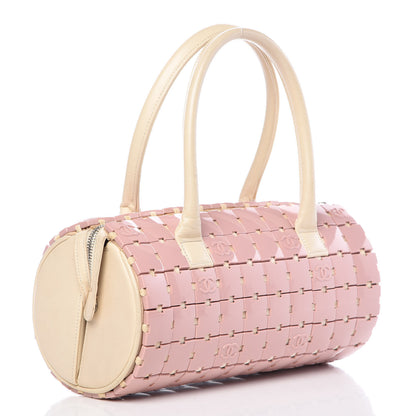 Chanel Lambskin Resin Tile Bowler Pink 3 of 16