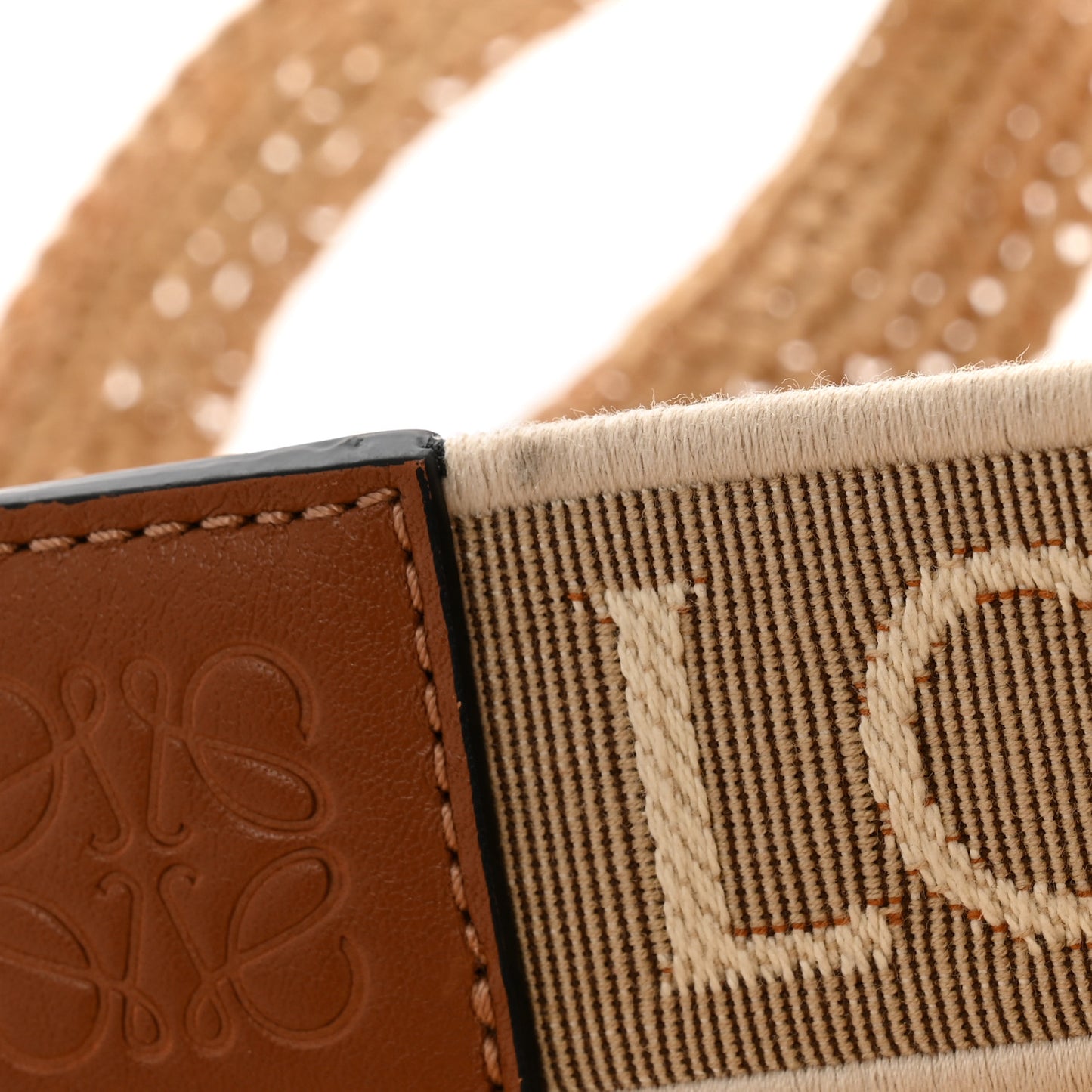 Raffia Mini Slit Tote Bag Natural Tan
