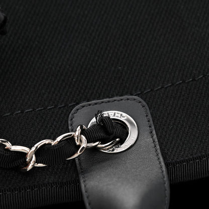 Chanel Canvas Pearl Medium Deauville Tote Black 13 of 14