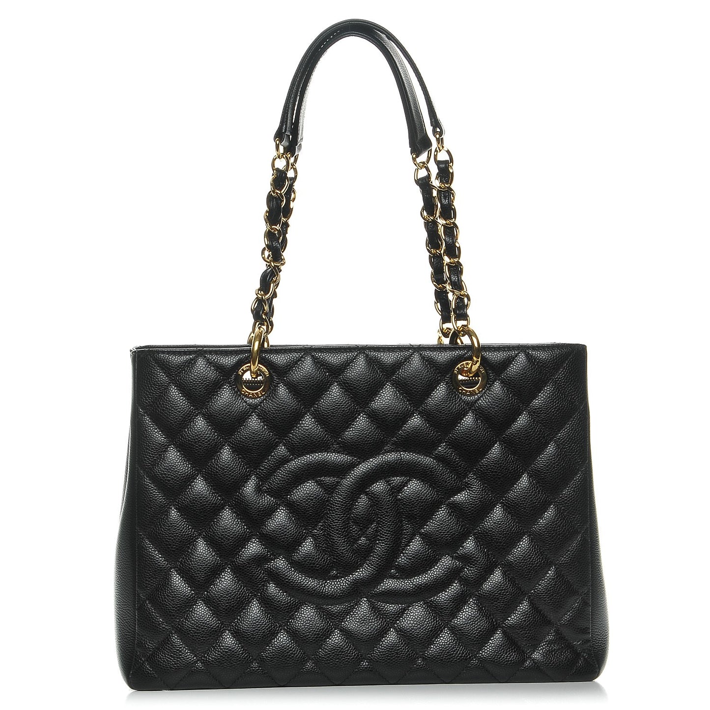 Caviar Quilted Grand Shopping Tote GST Black
