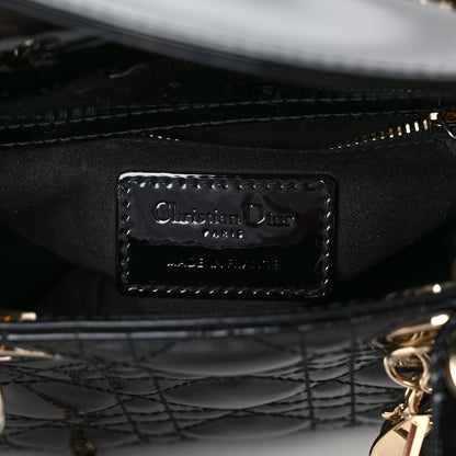 Christian Dior Patent Cannage Mini Lady Dior Black 6 of 9