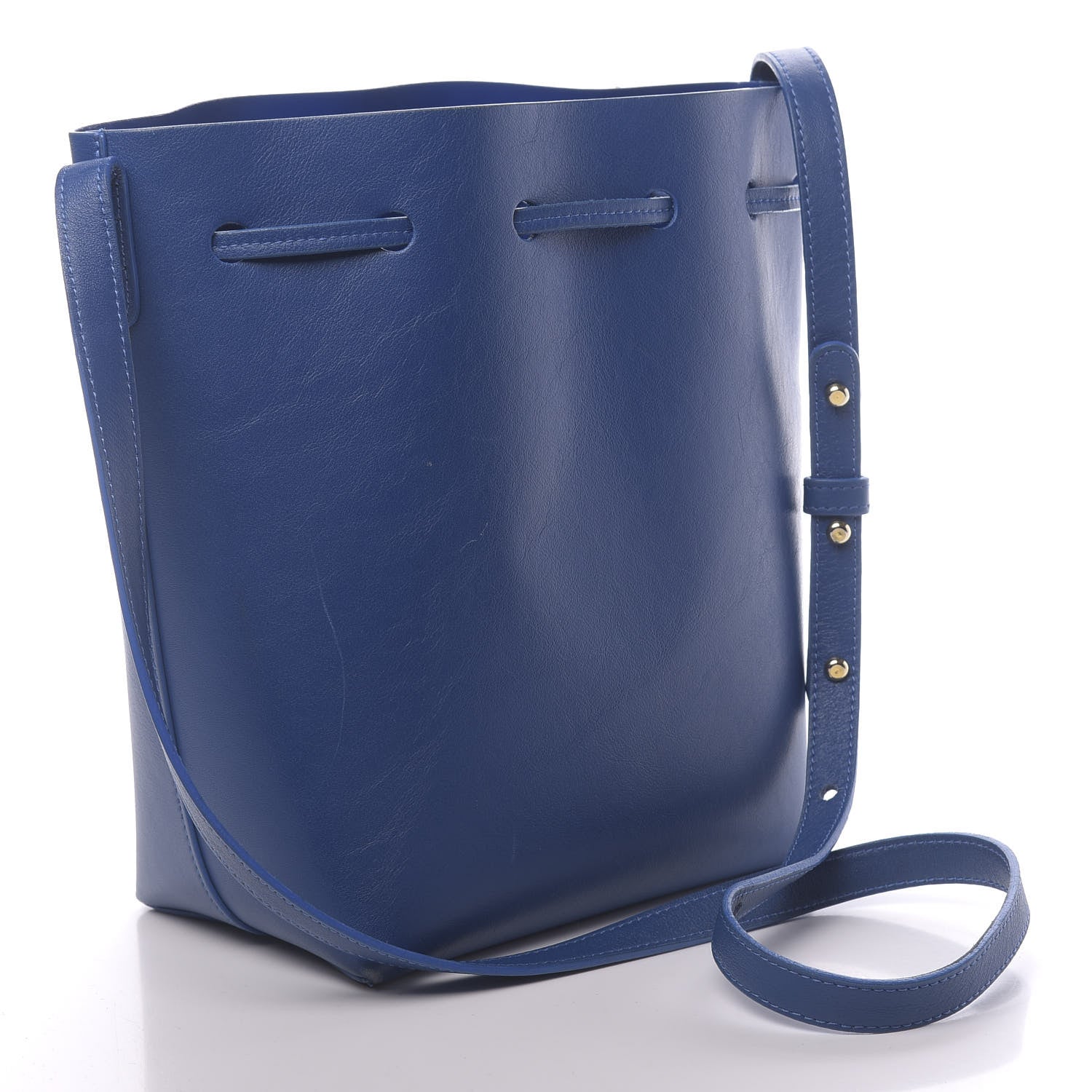 Mansur Gavriel Calfskin Mini Bucket Bag Royal 3 of 16