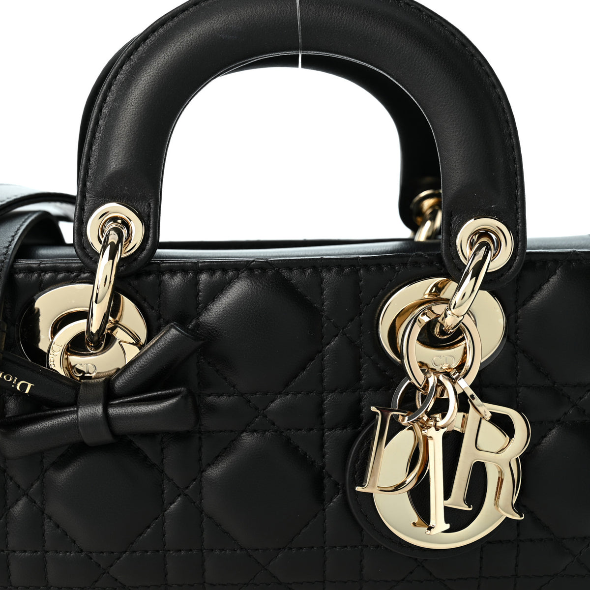 Lambskin Cannage Small Lady D-Joy Black