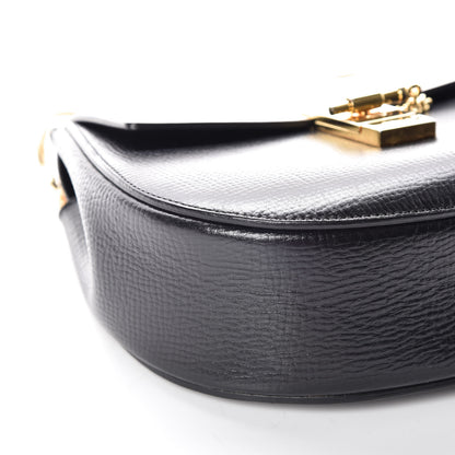 Chloe Grained Calfskin Lambskin Mini Bi-Color Drew Shoulder Bag Black Powder Beige 5 of 9