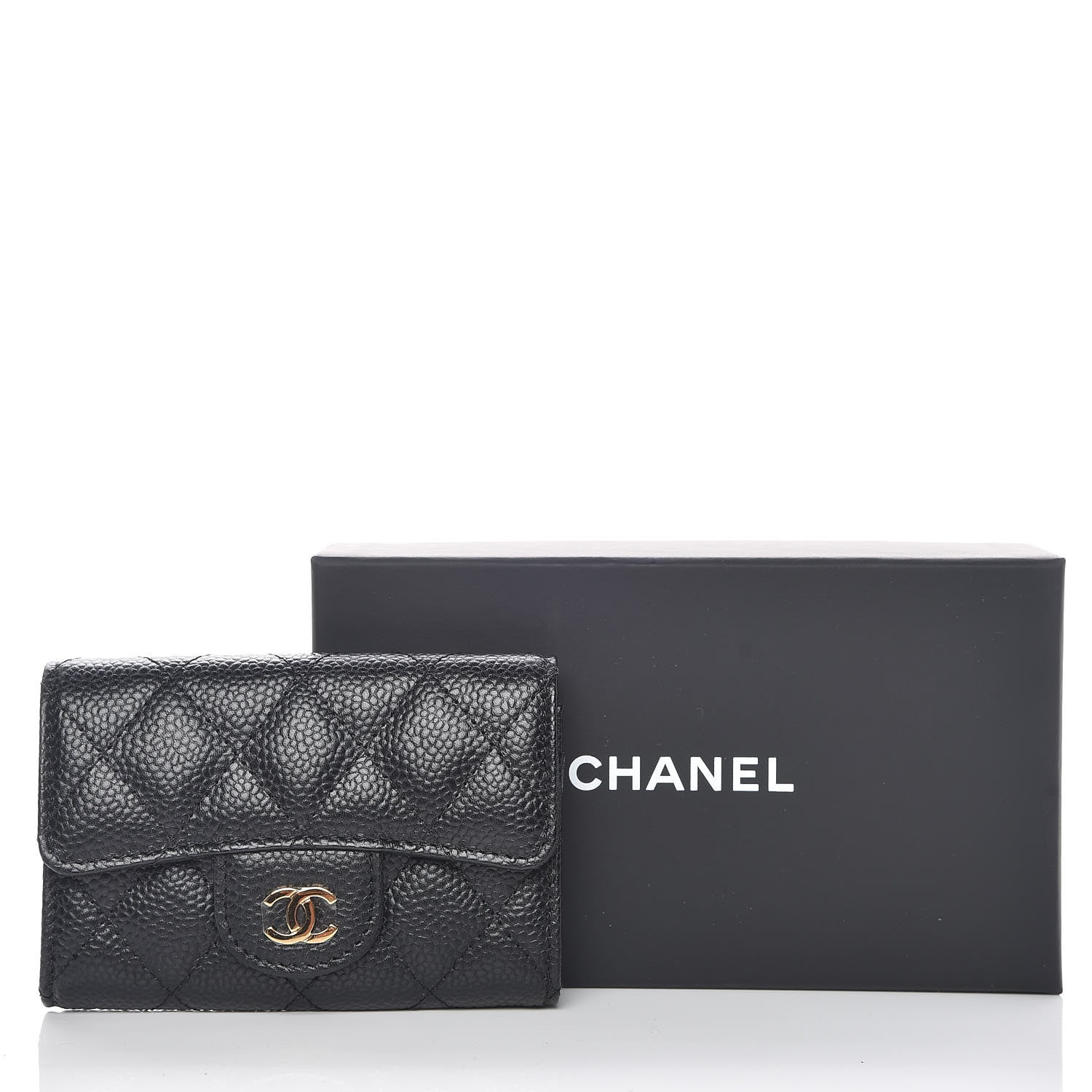 Chanel Caviar Quilted Flap Card Holder Black 9 of 9