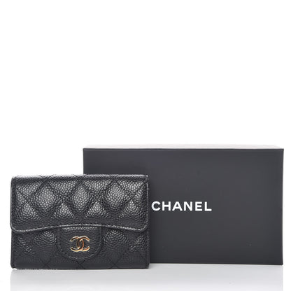 Chanel Caviar Quilted Flap Card Holder Black 9 of 9