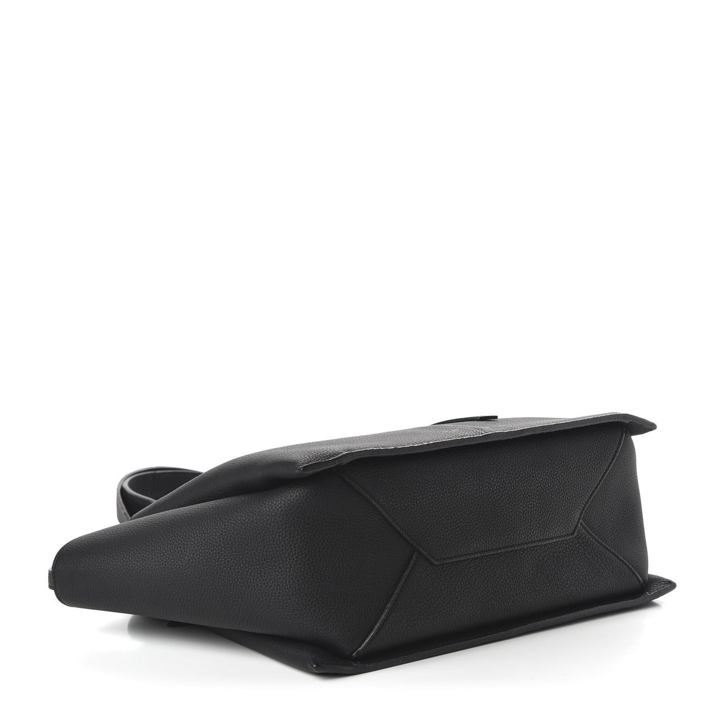 Baby Grained Calfskin Small Tri-Fold Bag Black