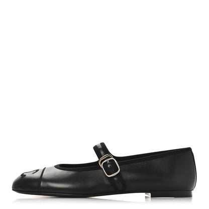 Chanel Lambskin Mary Jane Flats 38 Black 1 of 10