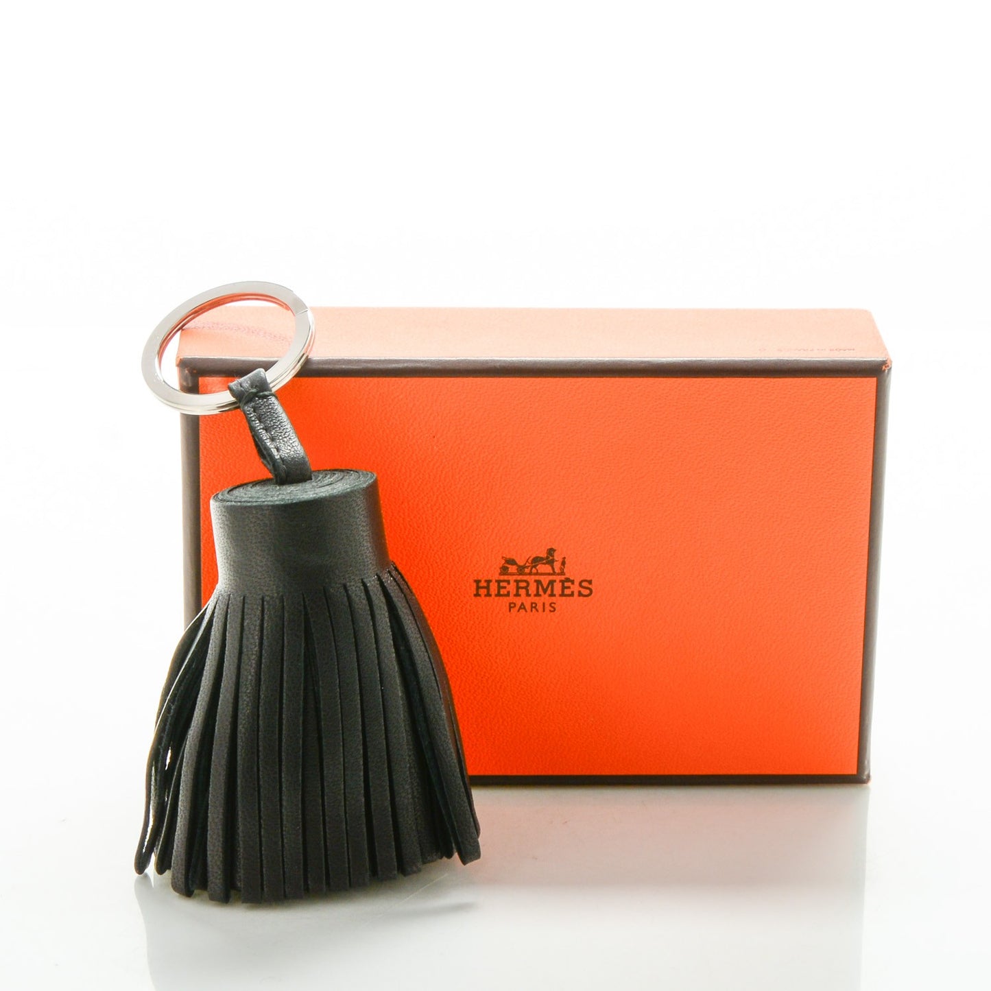 Lambskin Carmen Tassel Key Holder Black