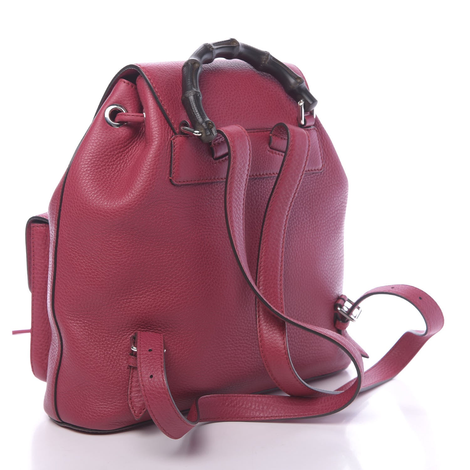 Gucci Cellarius Calfskin Medium Bamboo Backpack Petunia 2 of 9