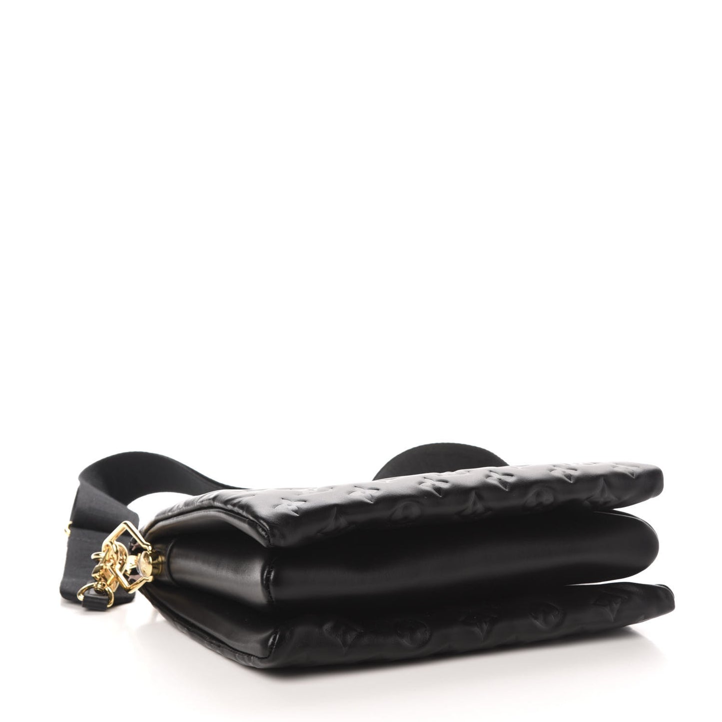 Lambskin Embossed Monogram Coussin PM Black