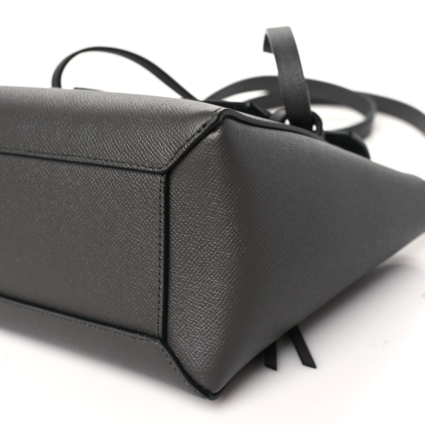 Baby Grained Calfskin Micro Belt Bag Grey