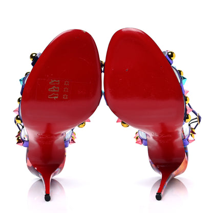 Christian Louboutin Patent Embellished Goldora Disco 100 Sandals 36.5 Multicolor 6 of 8