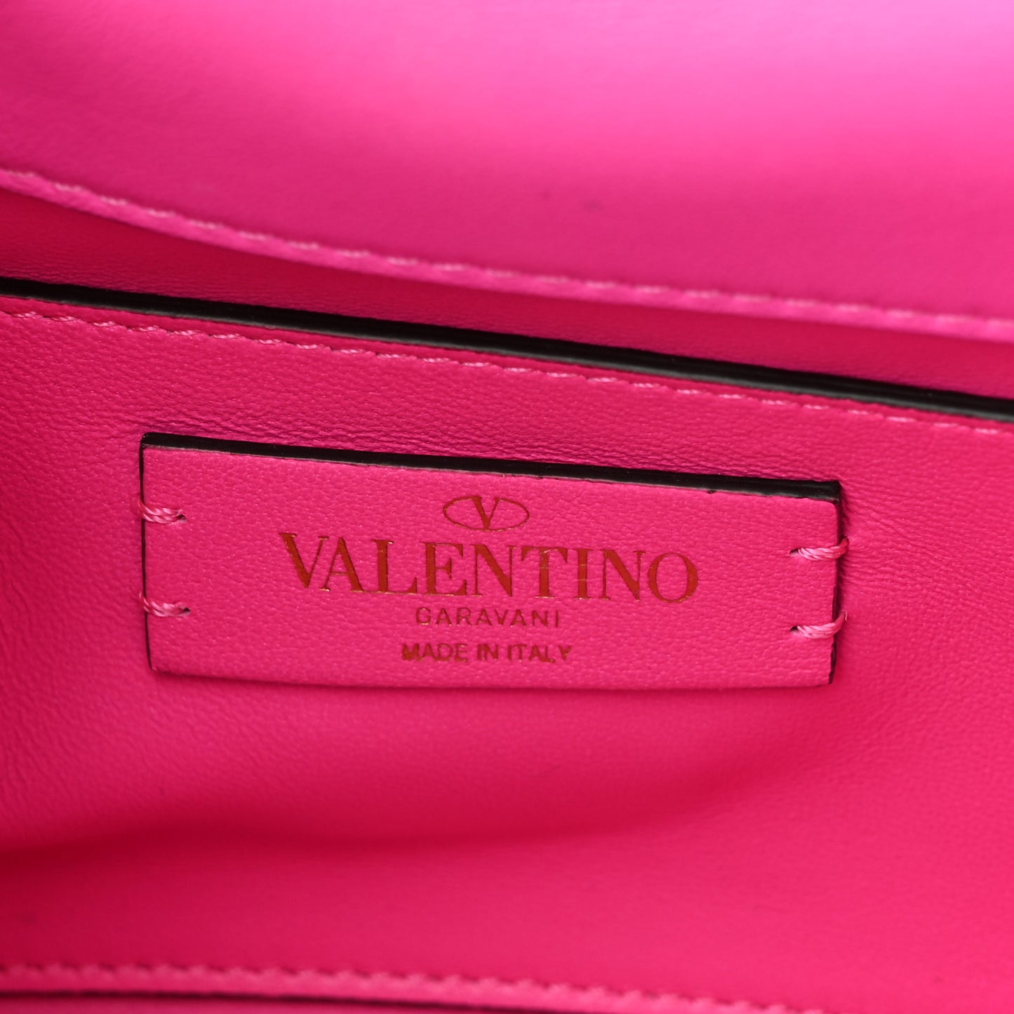 Nappa Lacquer Monochrome Small Roman Stud Shoulder Bag Pink PP