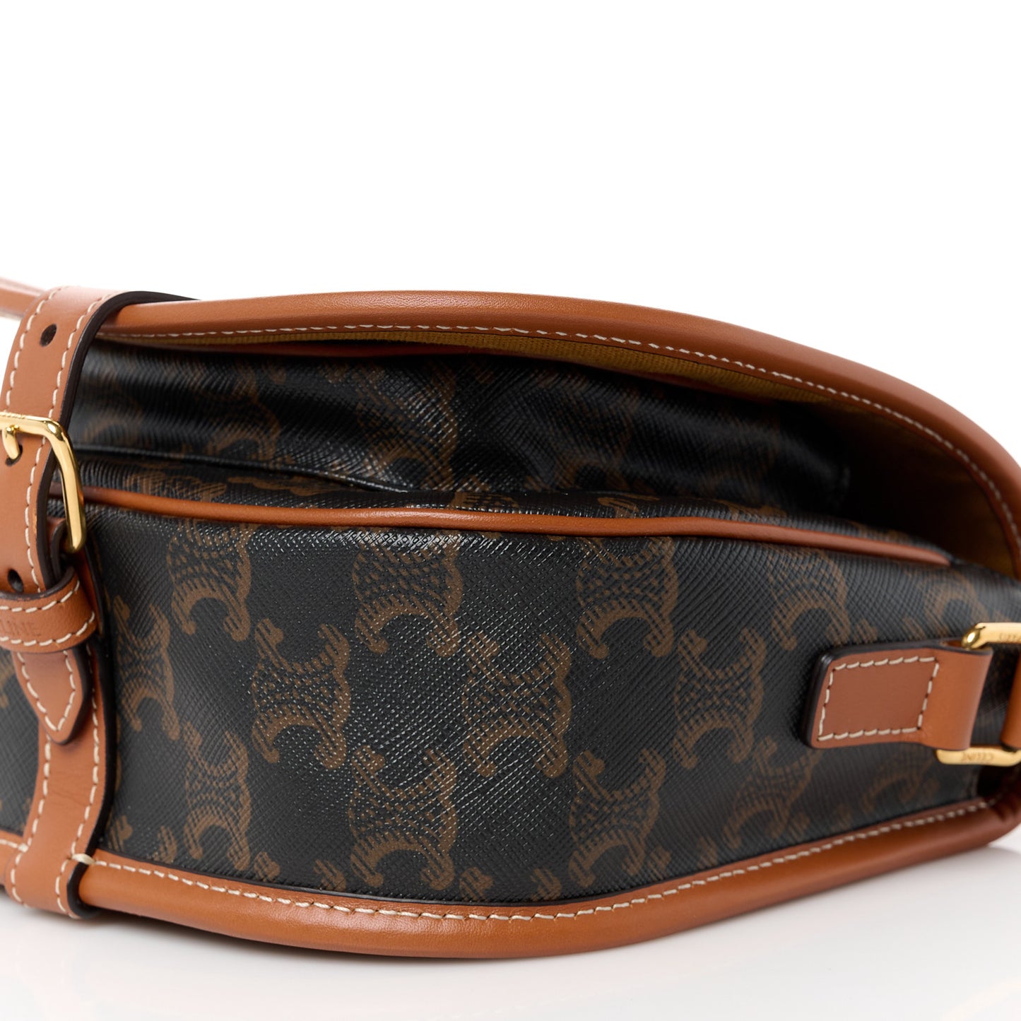 Triomphe Canvas Medium Folco Bag Tan