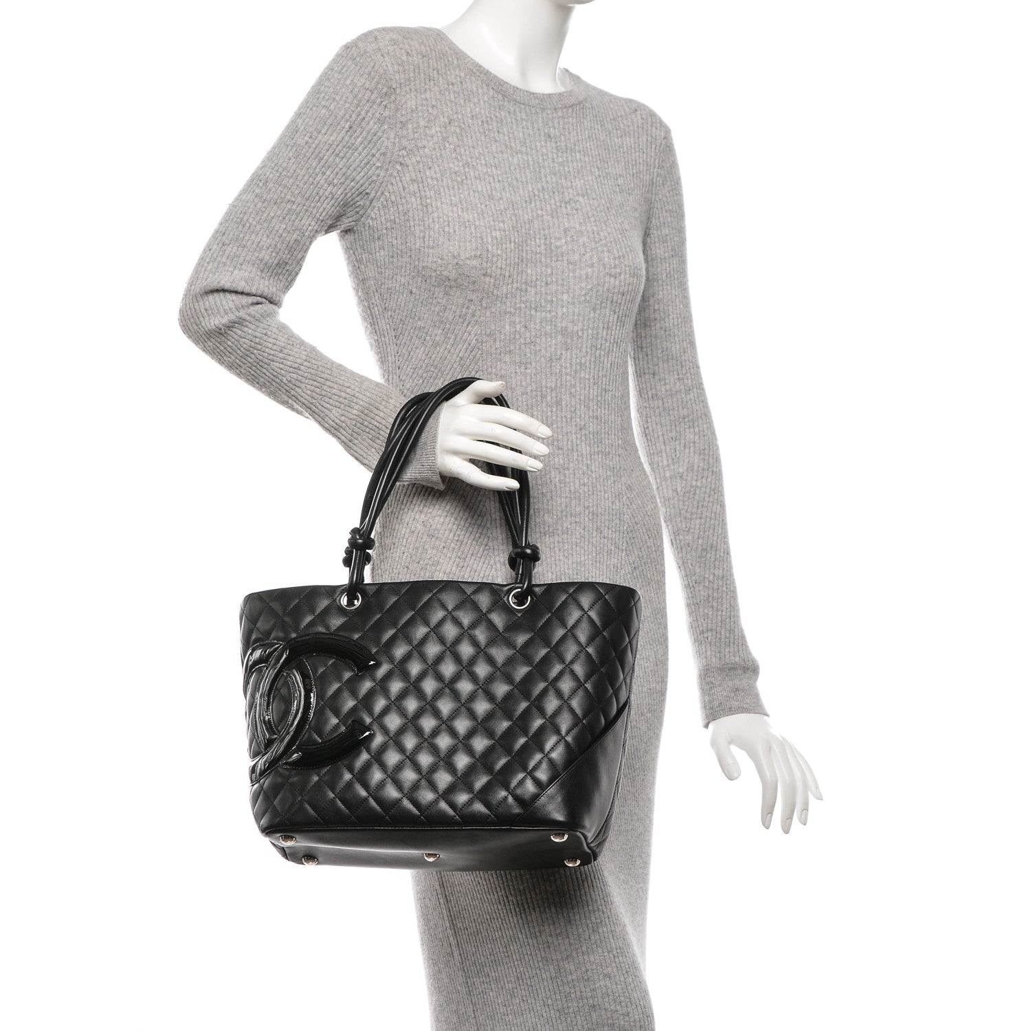 Chanel Calfskin Quilted Large Cambon Tote Black 2 of 7