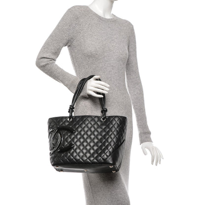 Chanel Calfskin Quilted Large Cambon Tote Black 2 of 7