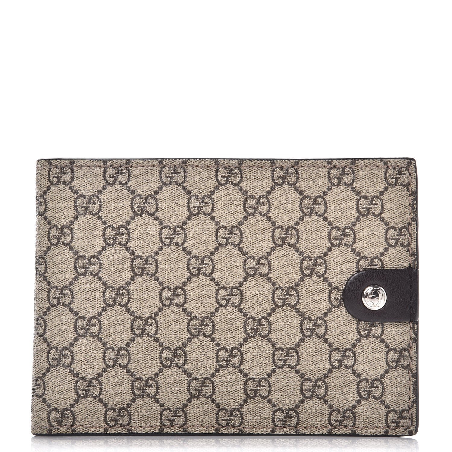 Gucci GG Plus Monogram Bi-Fold Wallet Dark Brown 1 of 7