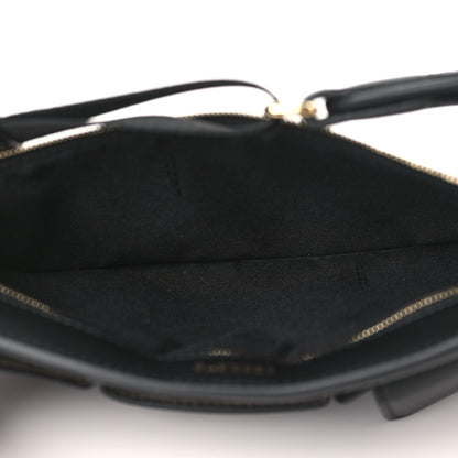 Fendi Vitello Grace Matte 3 Pocket Belt Pouch Black Soft Gold 5 of 8