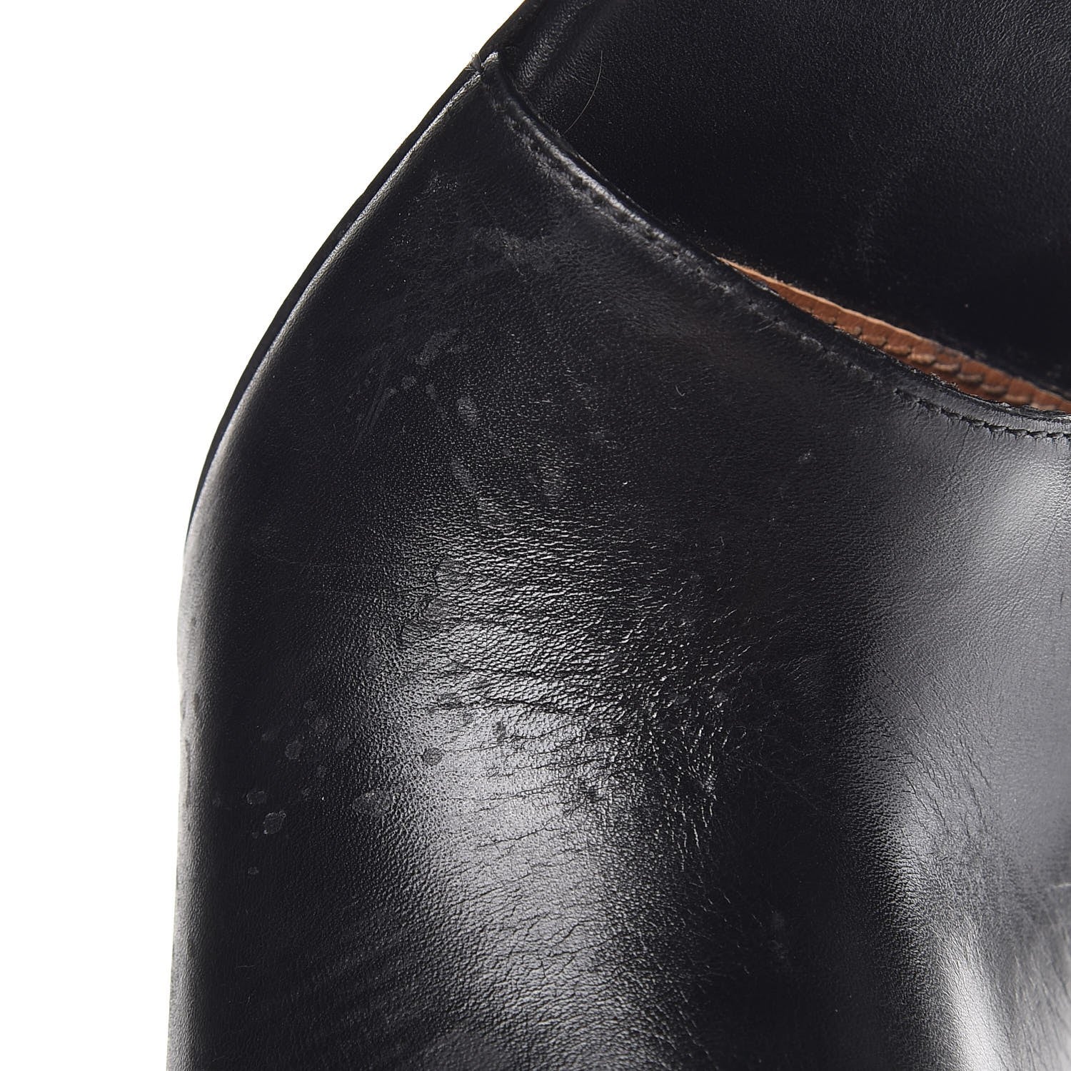 Givenchy Calfskin Studded Chelsea Ouv Peep Toe Booties 38 Black 12 of 13