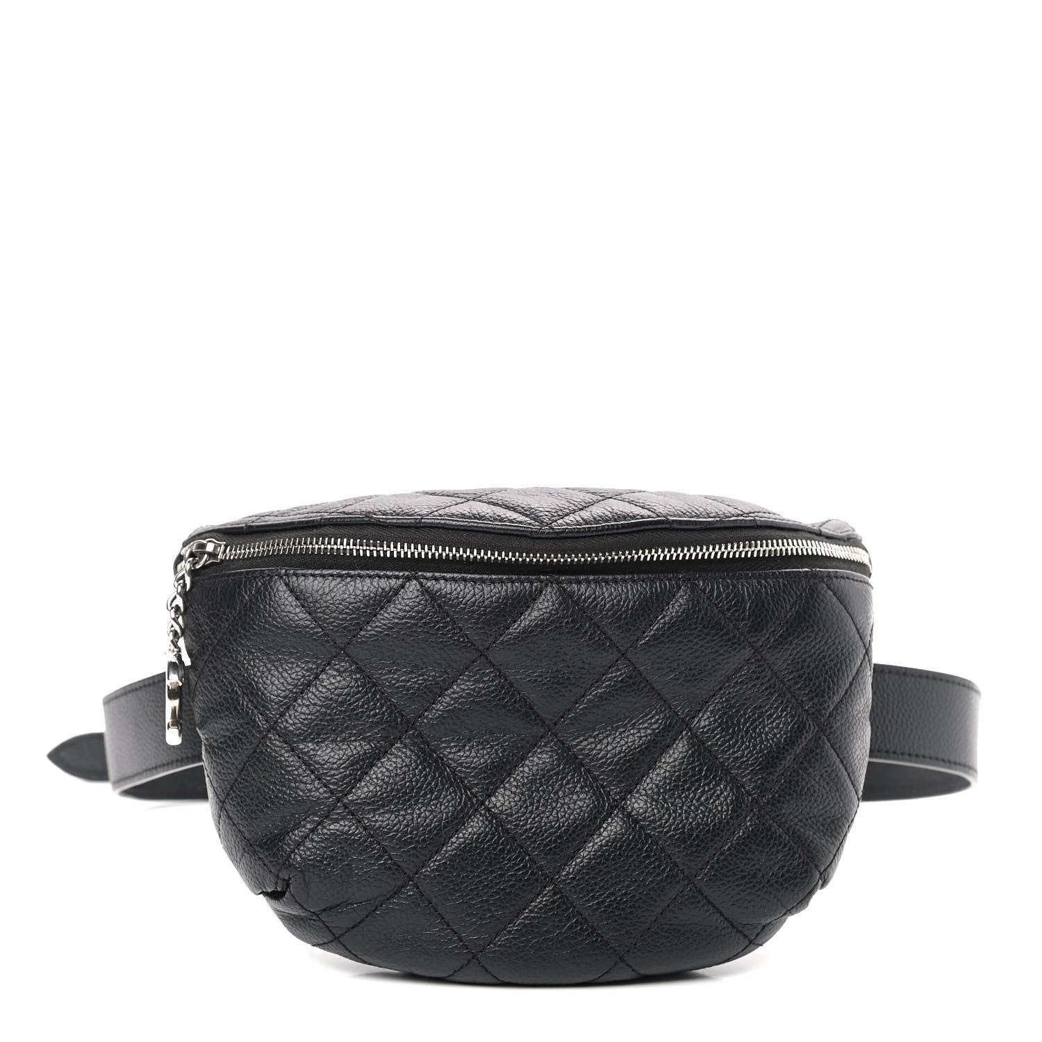 Chanel Grained Calfskin Quilted Waist Belt Bag Black 1 of 8