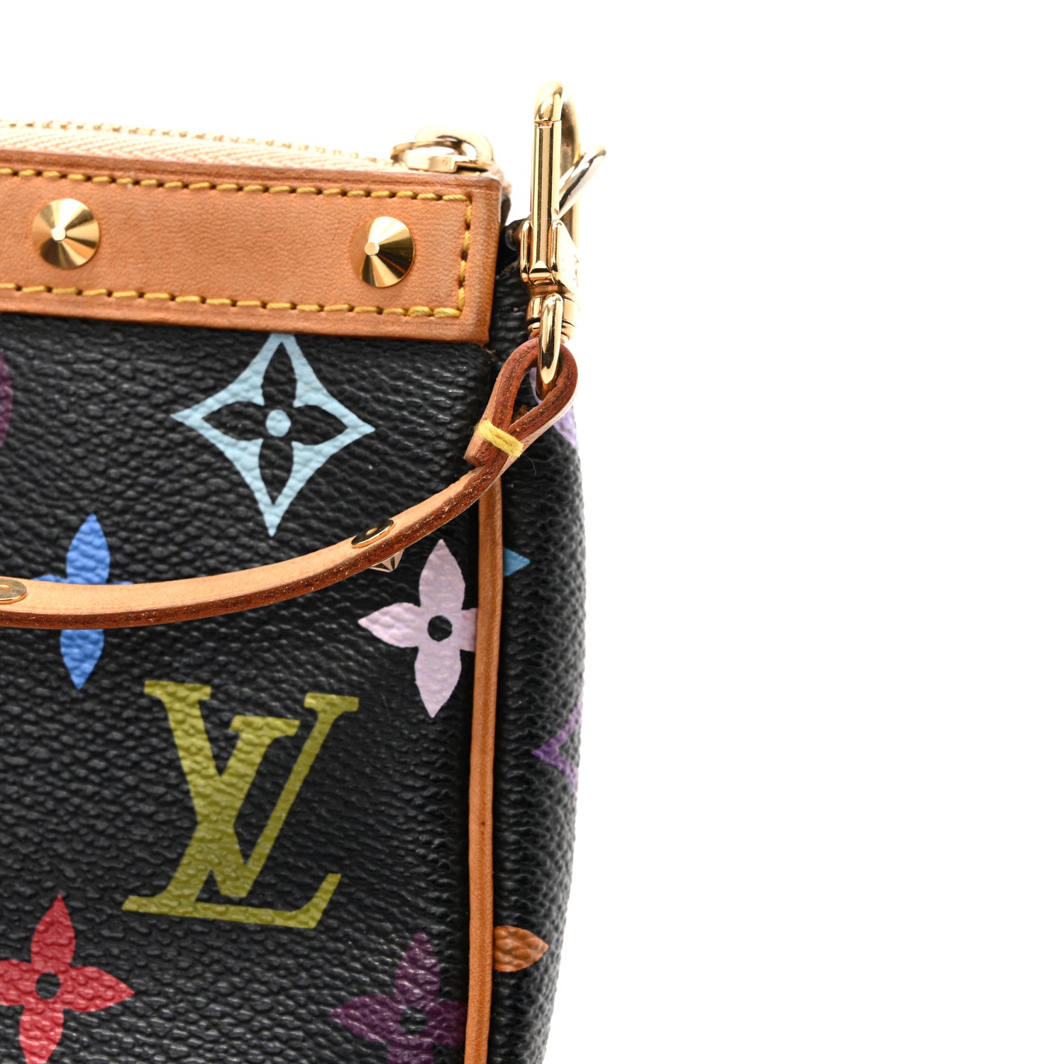 Louis Vuitton Monogram Multicolor Pochette Accessories Black 13 of 14
