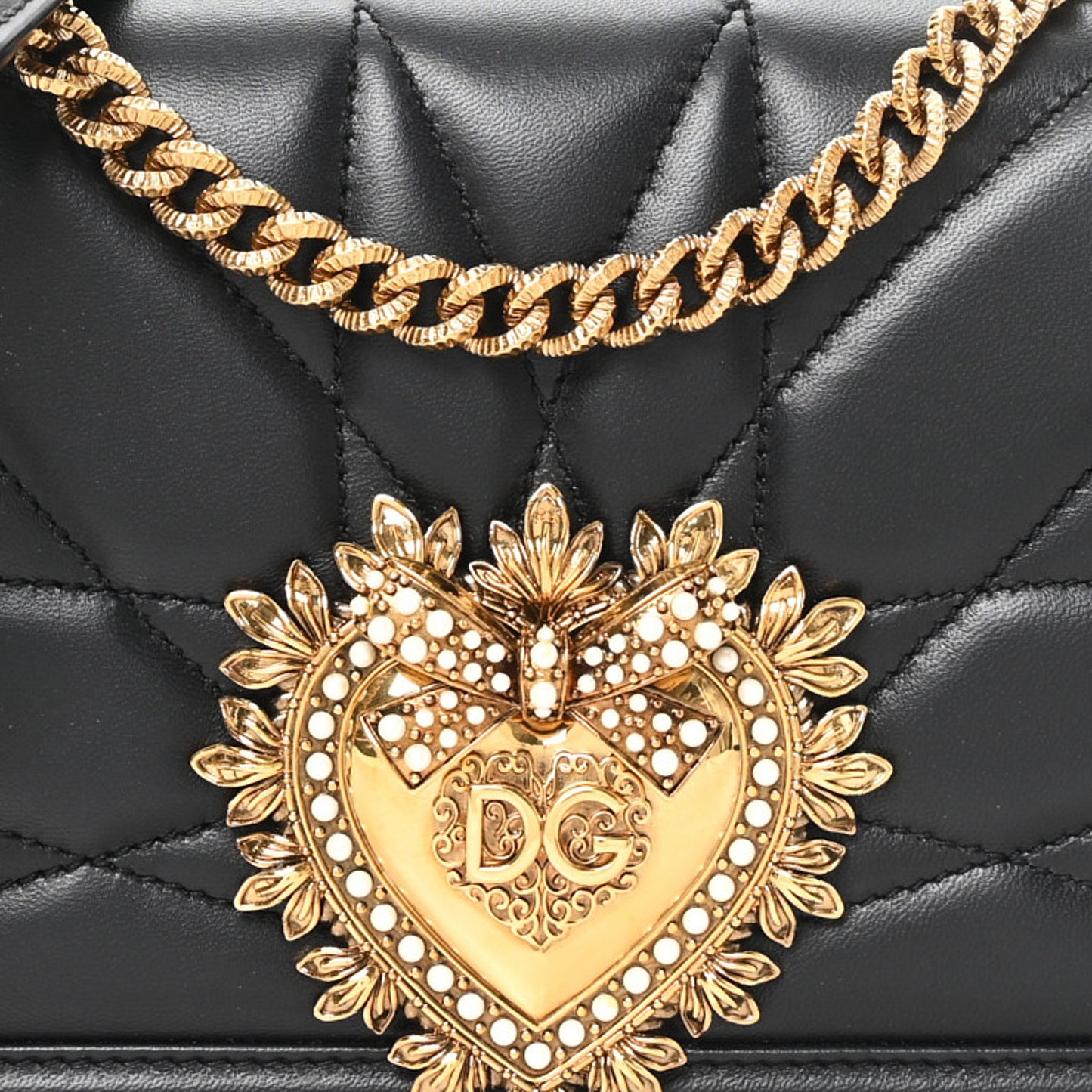 Calfskin Medium Devotion Crossbody Bag Black