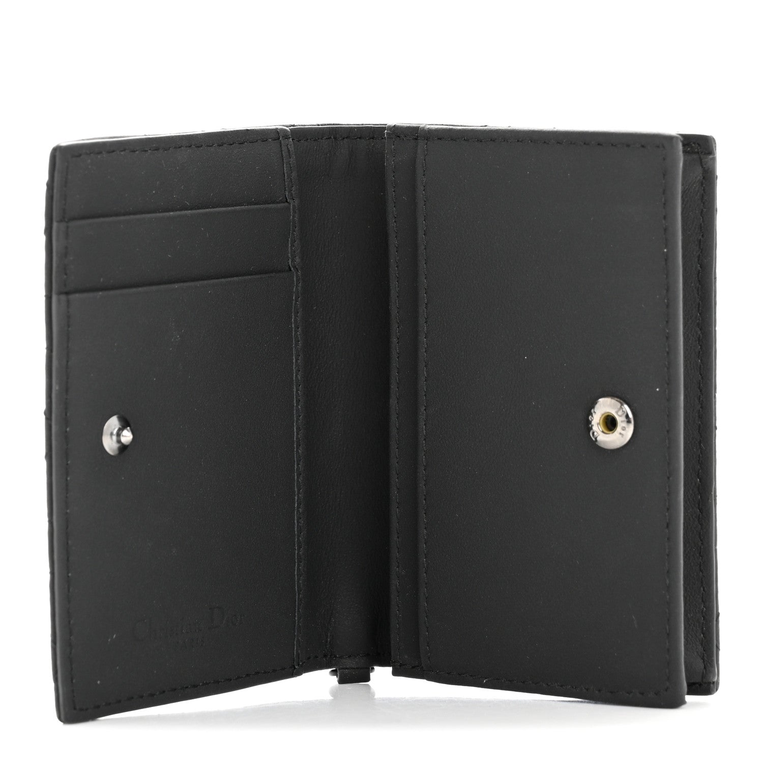 Christian Dior Ultra Matte Calfskin Small Lady Dior Flap Card Holder Black 5 of 8