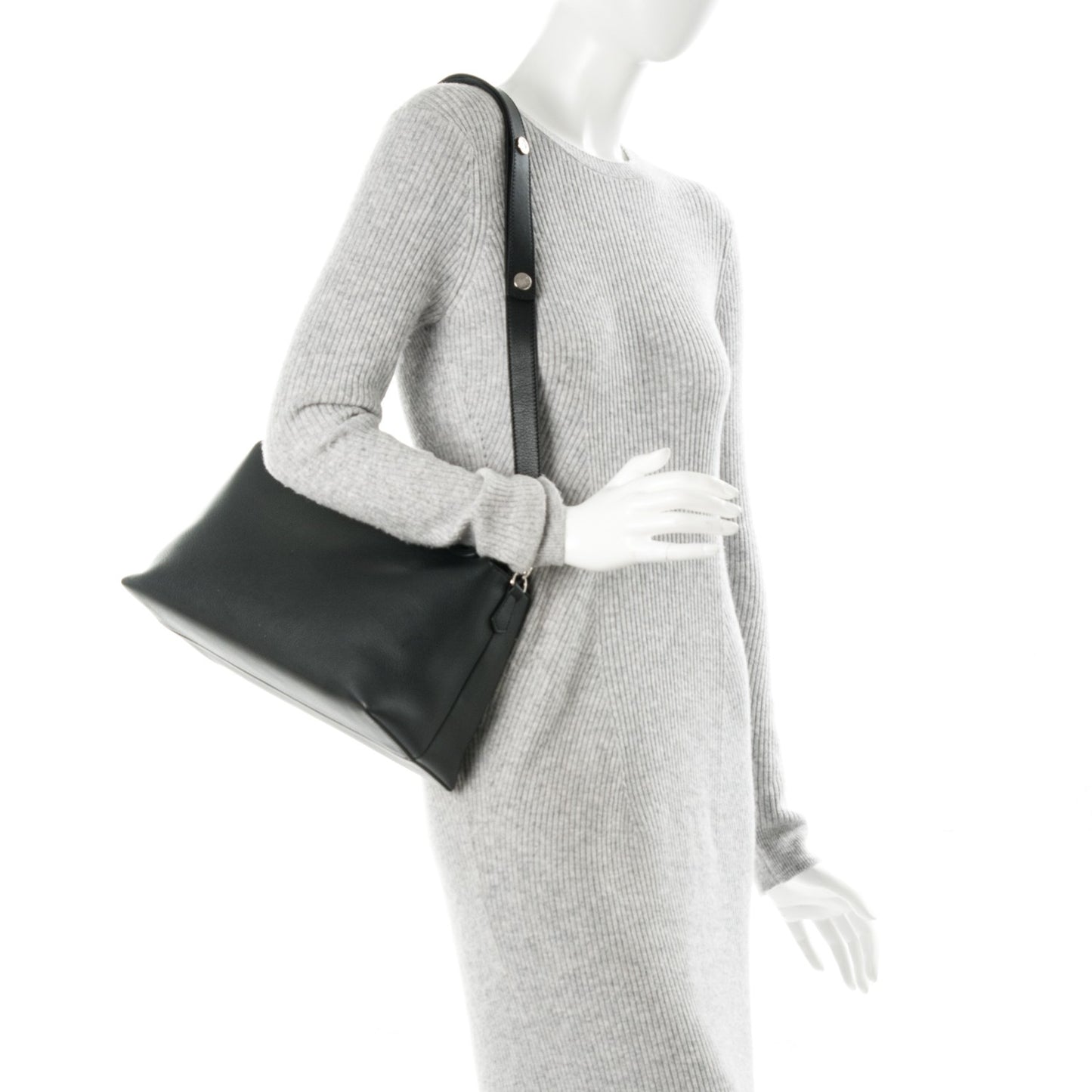 Vitello Dolce Marmol Large By The Way Boston Bag Black
