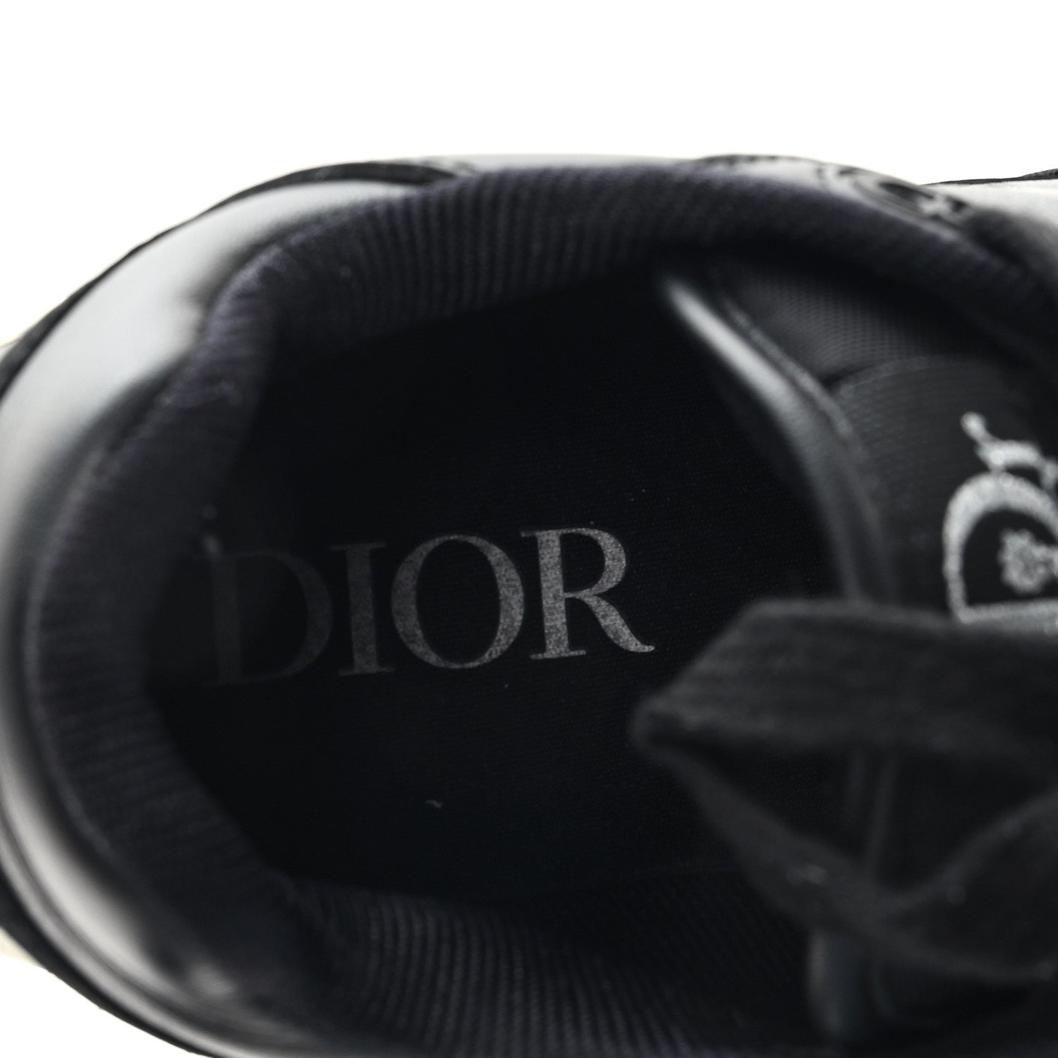 Christian Dior Smooth Calfskin Oblique Perforated Mens B27 Low Top Sneakers 39 Black Grey 8 of 10
