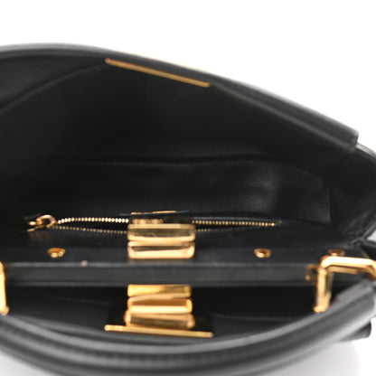 Fendi Nappa Mini Peekaboo Iconic Satchel Black 5 of 11