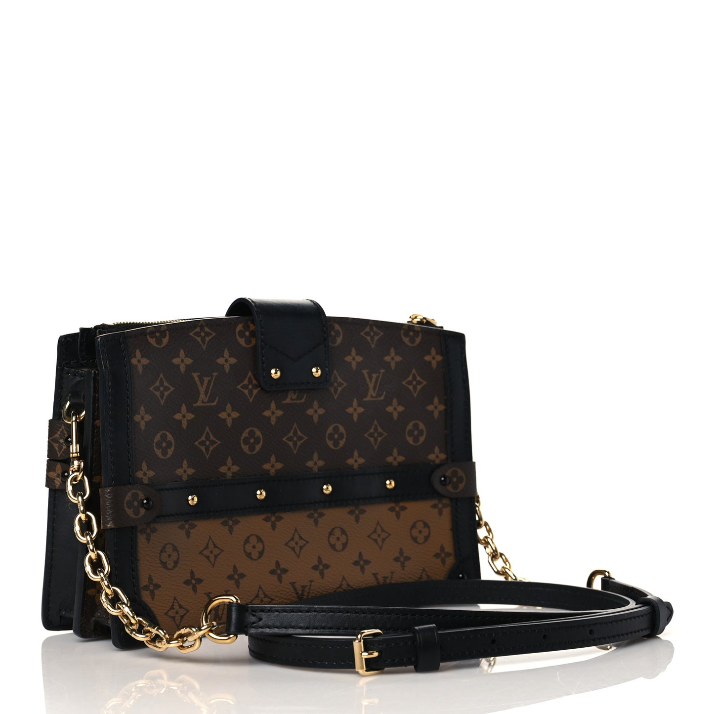 Reverse Monogram Trunk Clutch