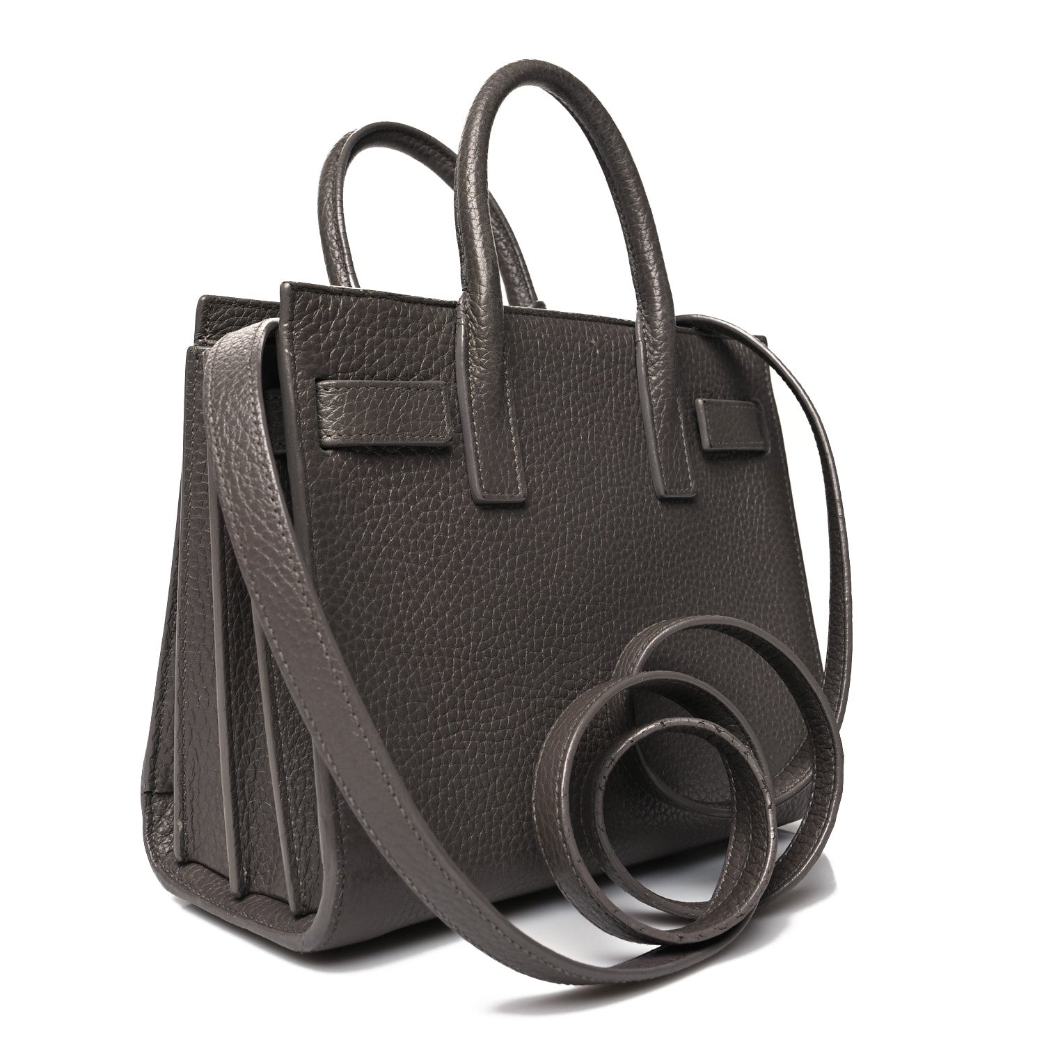 Saint Laurent Grained Calfskin Nano Sac De Jour Fog 3 of 17