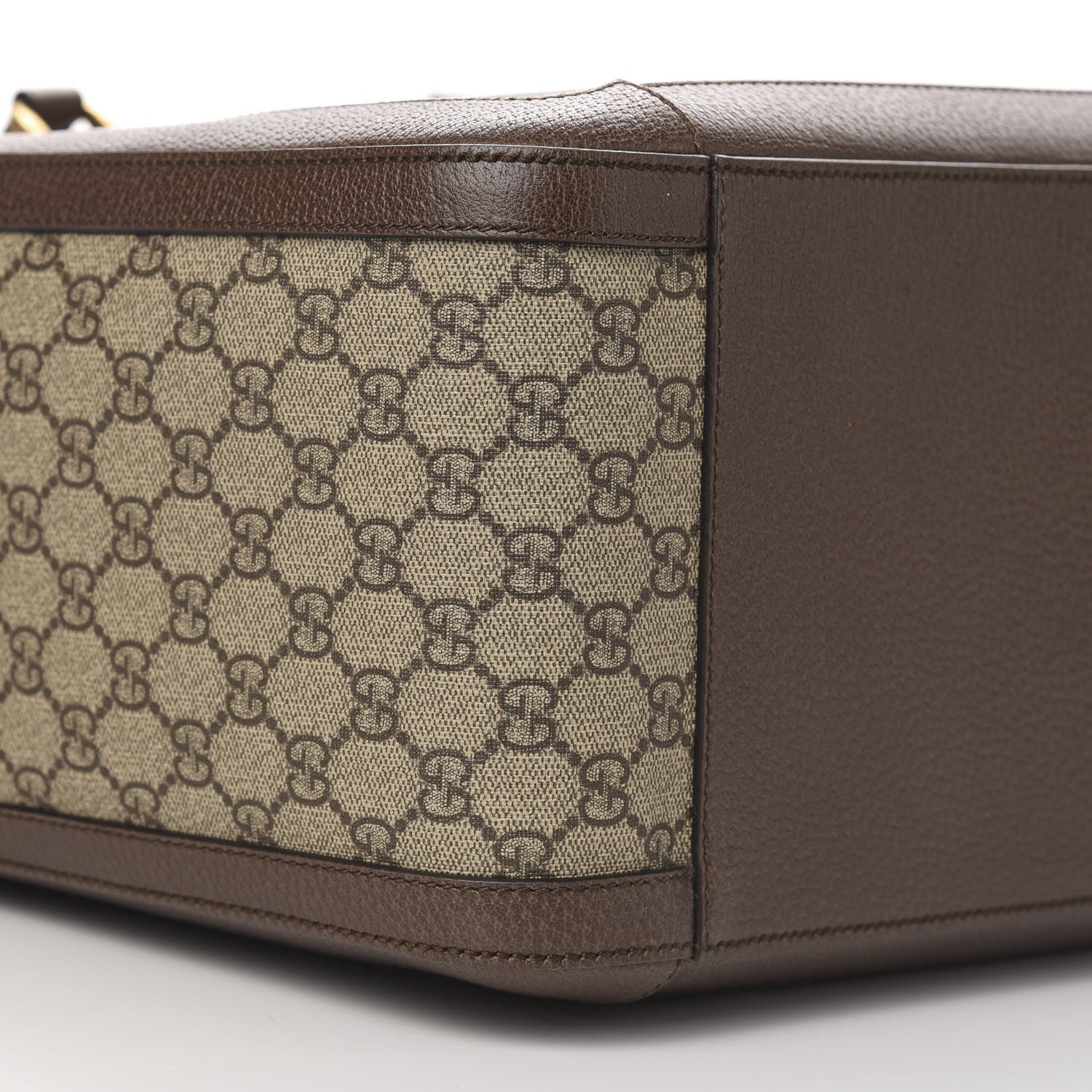 Gucci GG Supreme Monogram Rainbow Strap Briefcase Brown 7 of 9