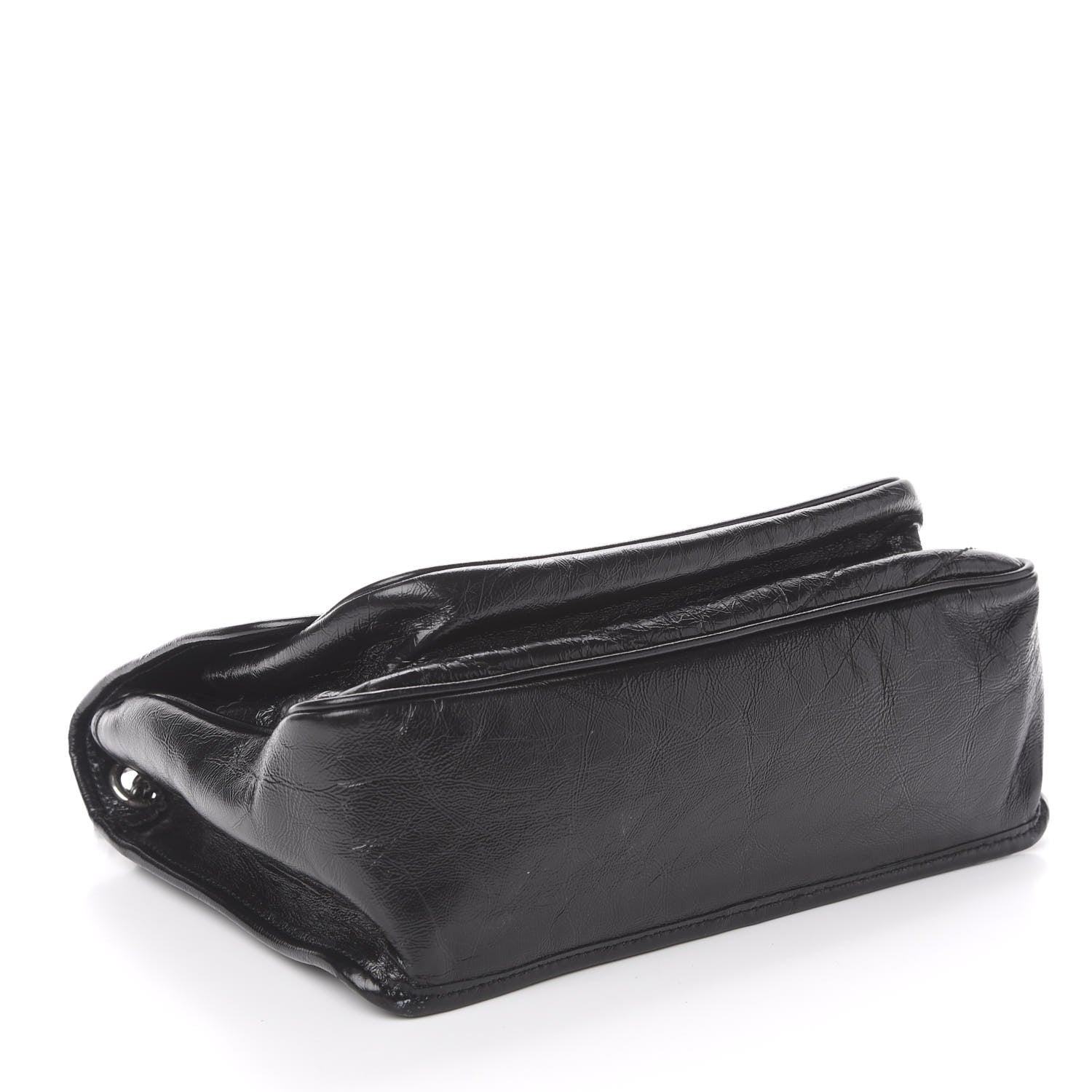 Saint Laurent Crinkled Calfskin Matelasse Monogram Medium Niki Chain Satchel Black 4 of 10