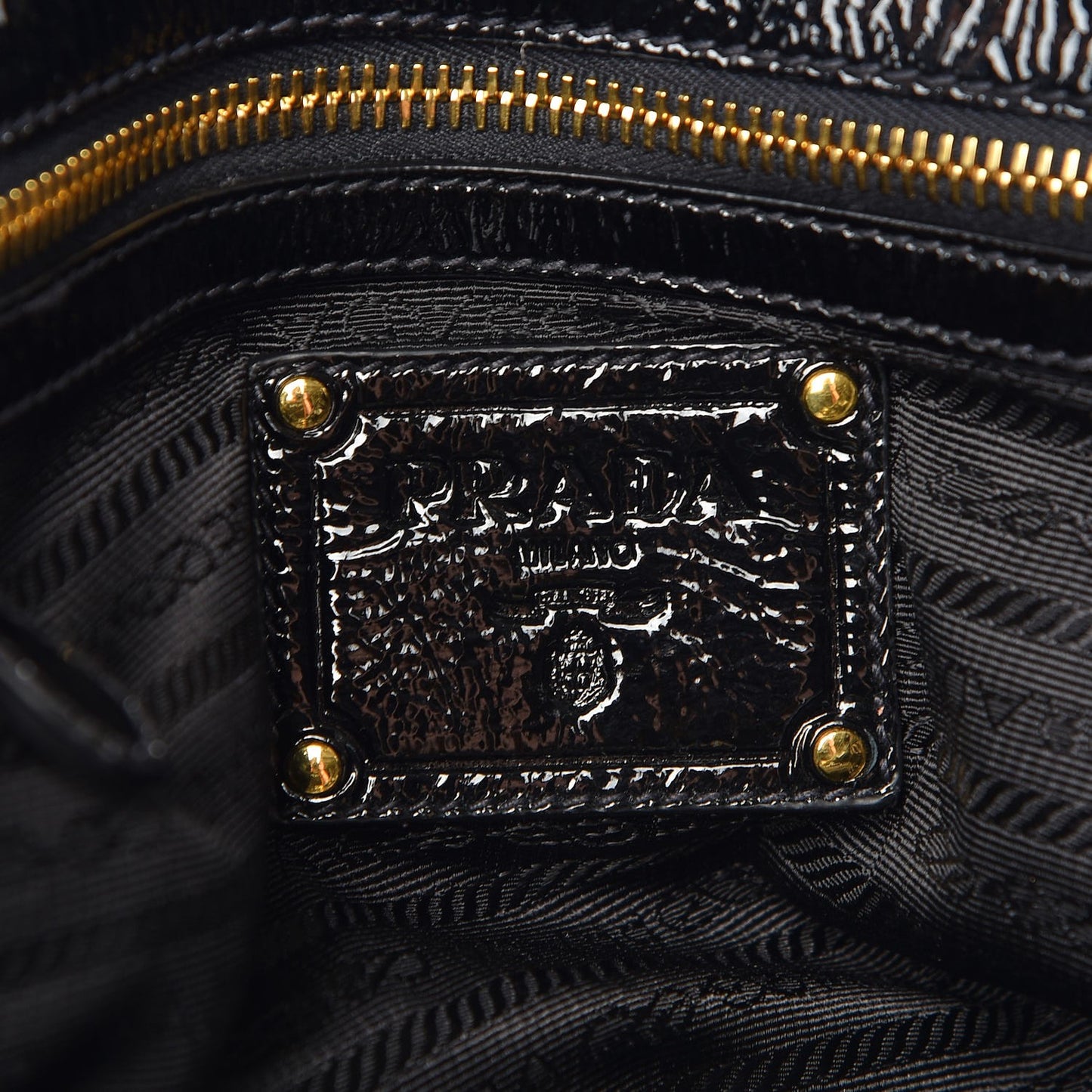 Tessuto Nylon Chain Shoulder Bag Black