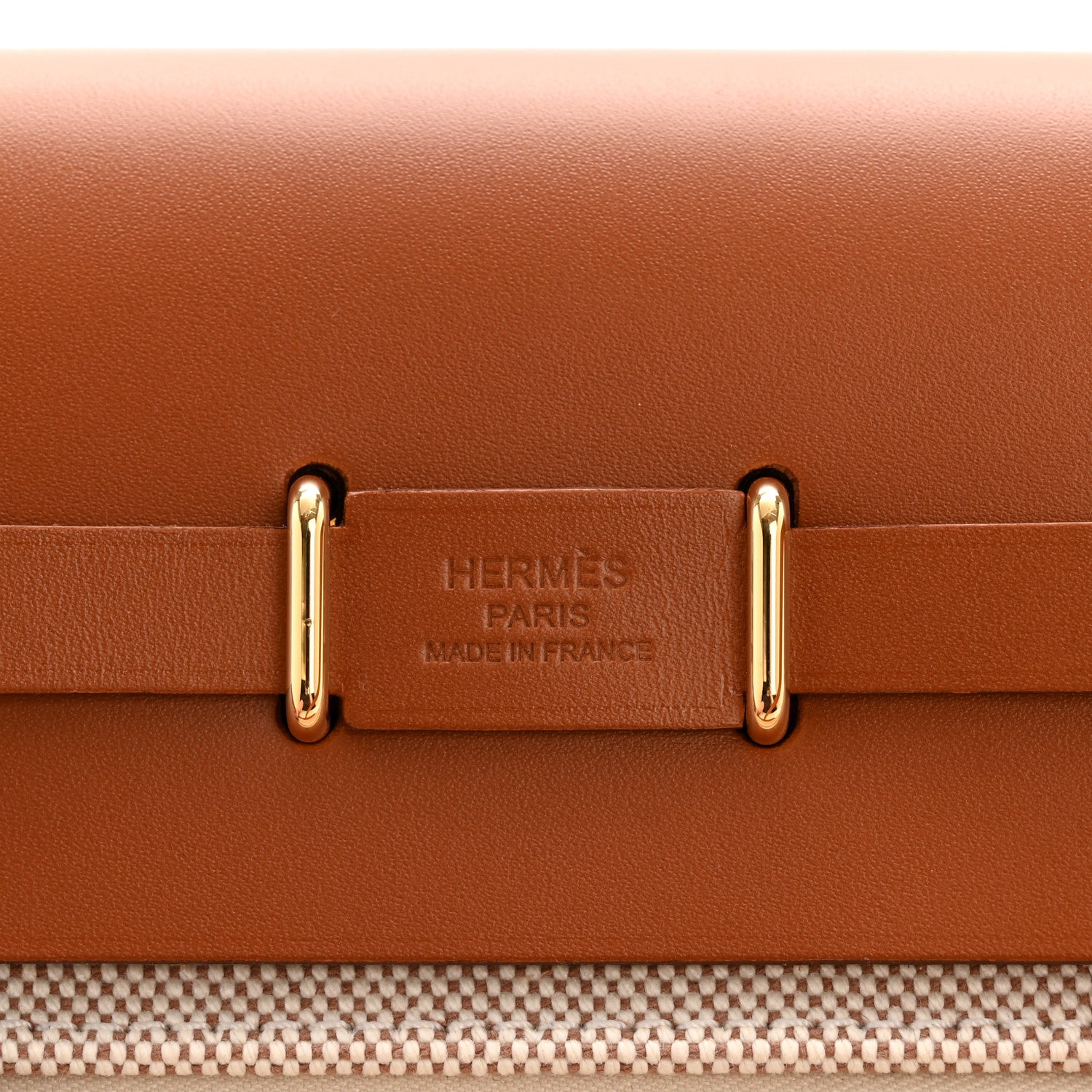 Hermes Military Toile Vache Hunter Herbag Zip Retourne 20 Ecru Beige Fauve 6 of 10